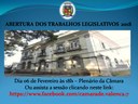 ABERTURA DOS TRABALHOS LEGISLATIVOS 2018