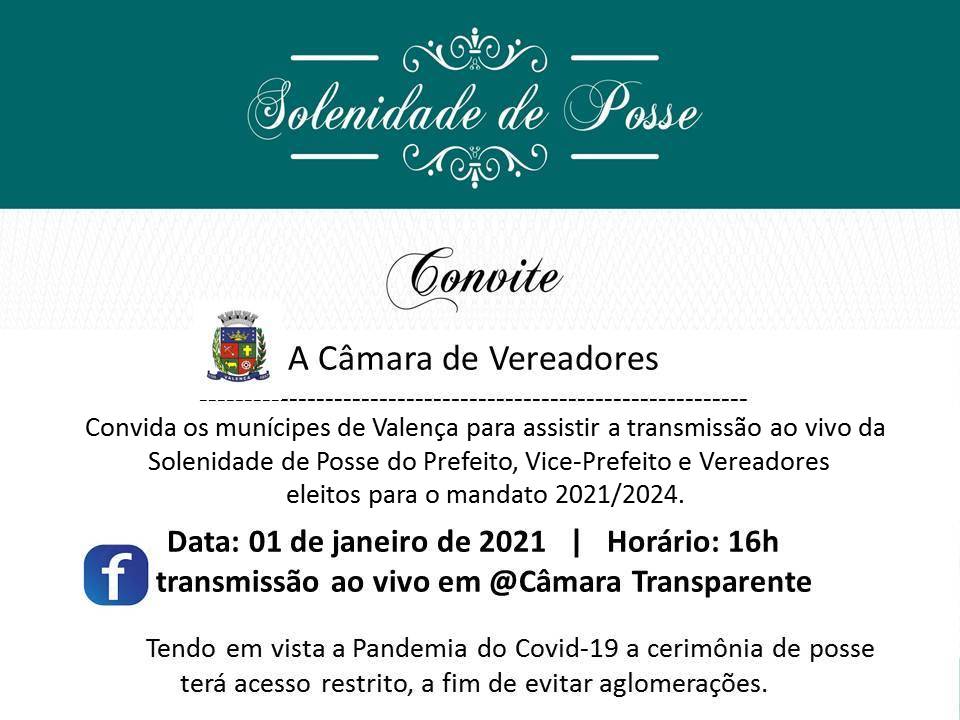 CERIMÔNIA DE POSSE | CONVITE 