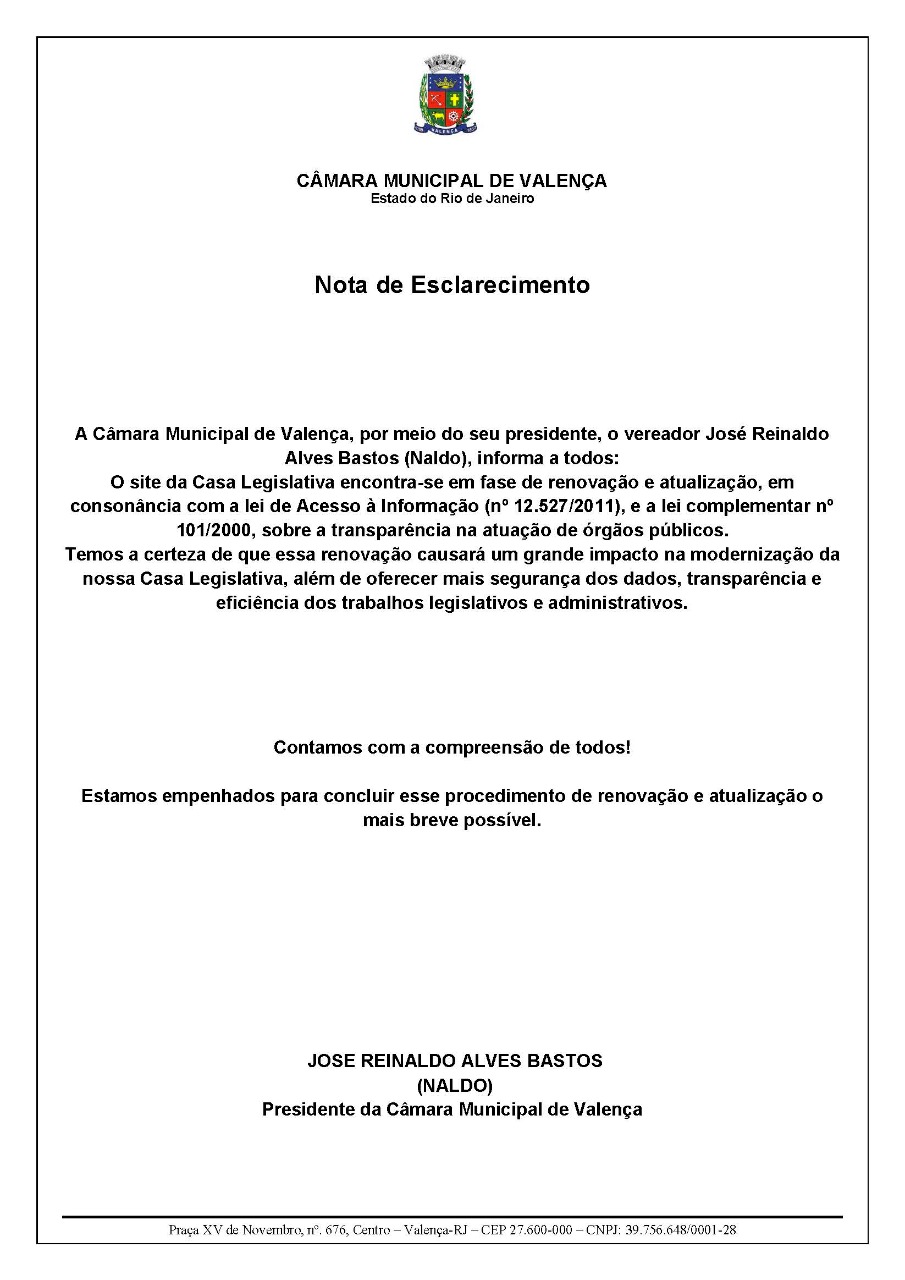 Nota de Esclarecimento 